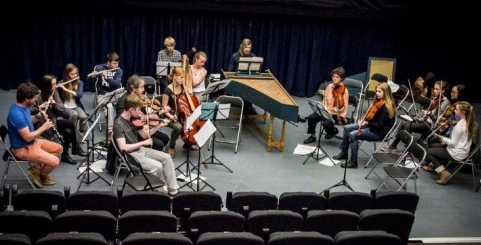 Members of Sligo Baroque Orchestra rehearsing in The Model, Sligo